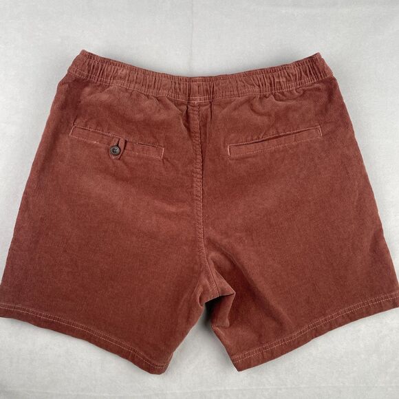 Katin Cord Local Shorts Mens M Brown Rust Corduroy Drawstring Casual Stretch New - Picture 2 of 9